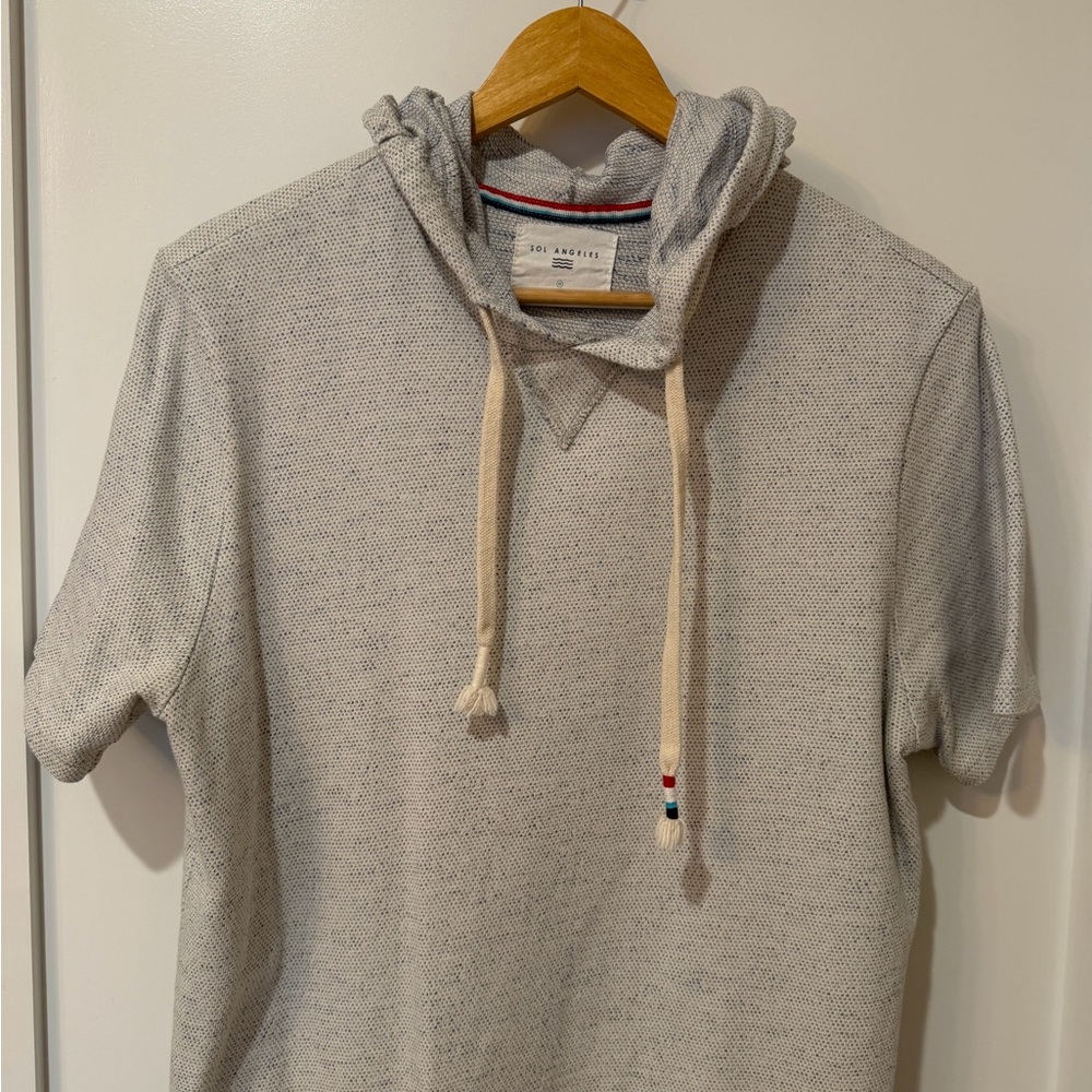 Sol Angeles Heather Gray Short Sleeve Hoodie